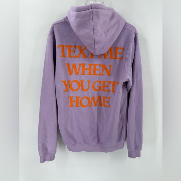 Text‎ Me When You Get Home Lonely Ghost Purple and Orange Hoodie large - Picture 1 of 7